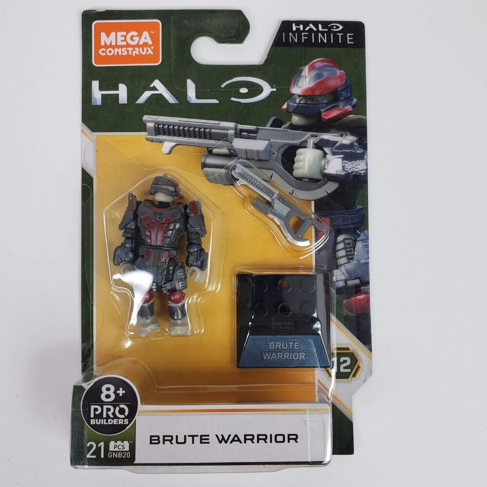 Mega Construx Halo Brute Warrior Figure Series 12 GNB20 21 Pieces